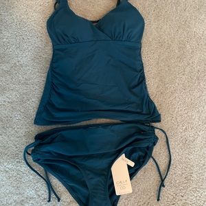 Calia strappy ruched tankini & ruched bottom